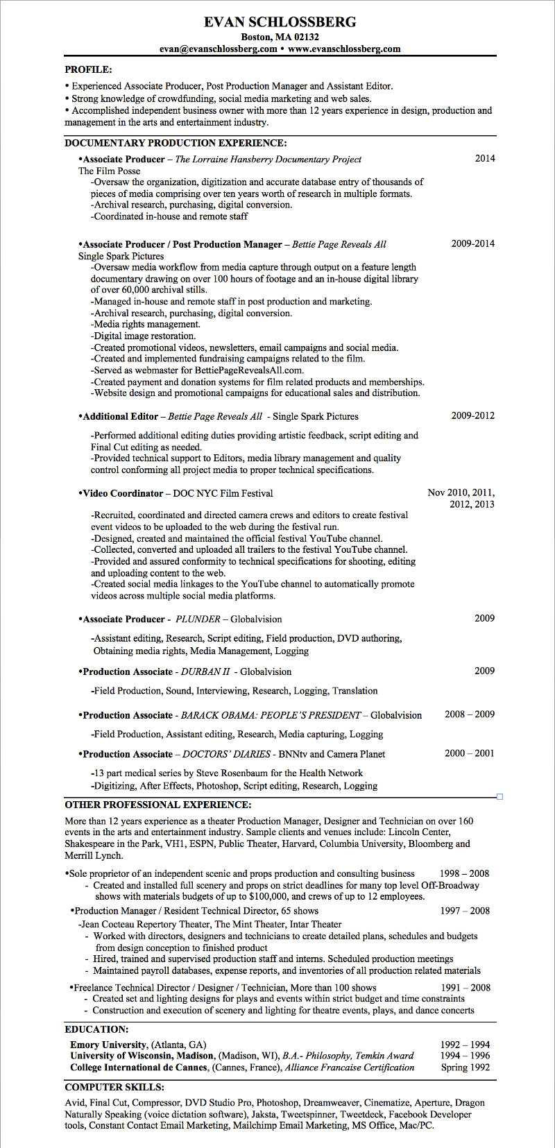 resume